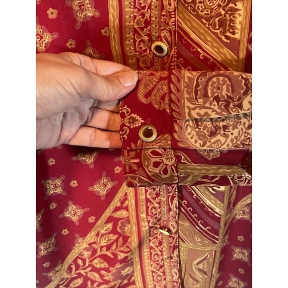 Peter Popovitch Vintage Abstract Floral Long Sleve Button Up Top - Picture 5 of 8